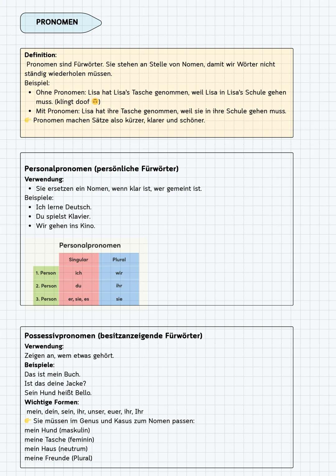 ## Deutsche Grammatik Zusammenfassung INHALTSVERZEICHNIS
Verben
• Allgemeines
• Zeitformen
■ Präsens
■ Perfekt
■ Präteritum
■ Plusquamperfek