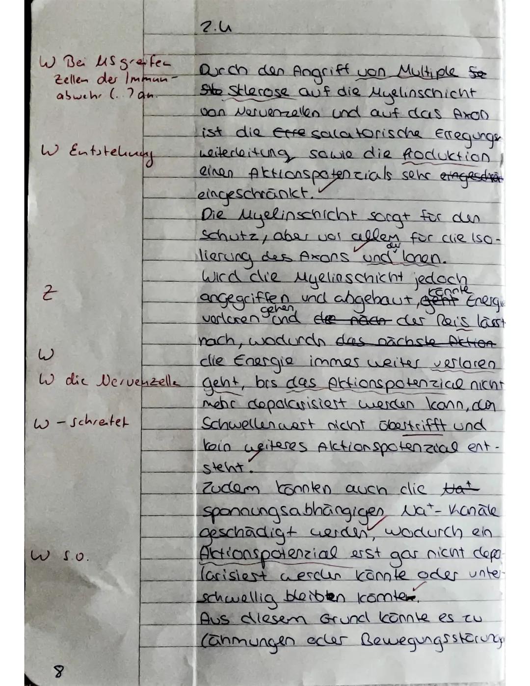 9.10.2024
1 Klausur Biologie
Q1 GK PEU
Noemie
1.  1
Ruhepotenzial
Trifft ein Reiz das Axon wird
Die Natrium-Kalium-Pumpe pumpt
pro Zykl