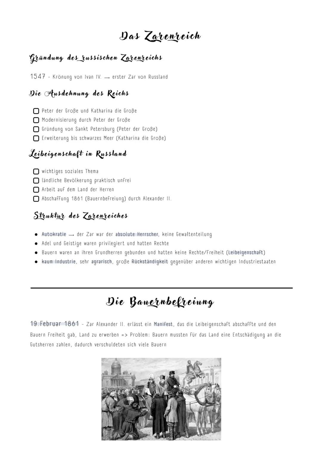 # Lernzettel Geschichts-LK
1. Klgysur
Ling Deiterding
# Die Russische Revolutionen im Überblick
*Definition von Revolution:* Grundlegend