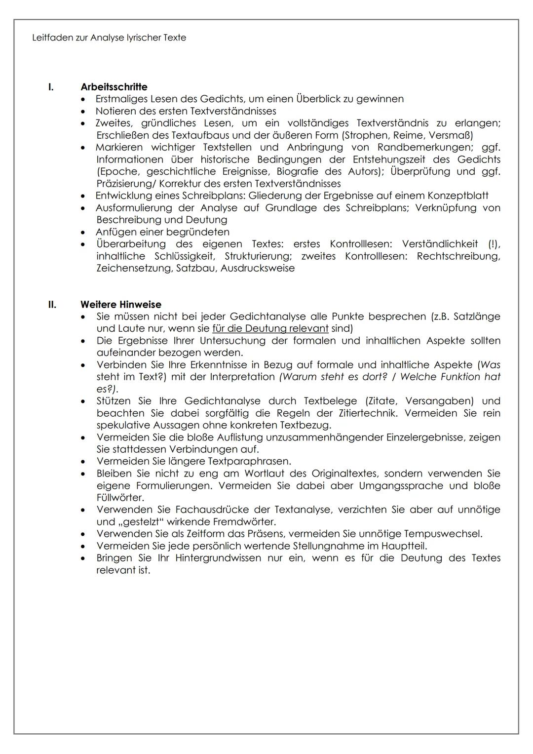 # Leitfaden zur Analyse epischer Texte.
Leitfaden zur Analyse epischer Texte
1. Einleitung
- Formalangaben: Autor, Titel, Entstehungs-/Ers