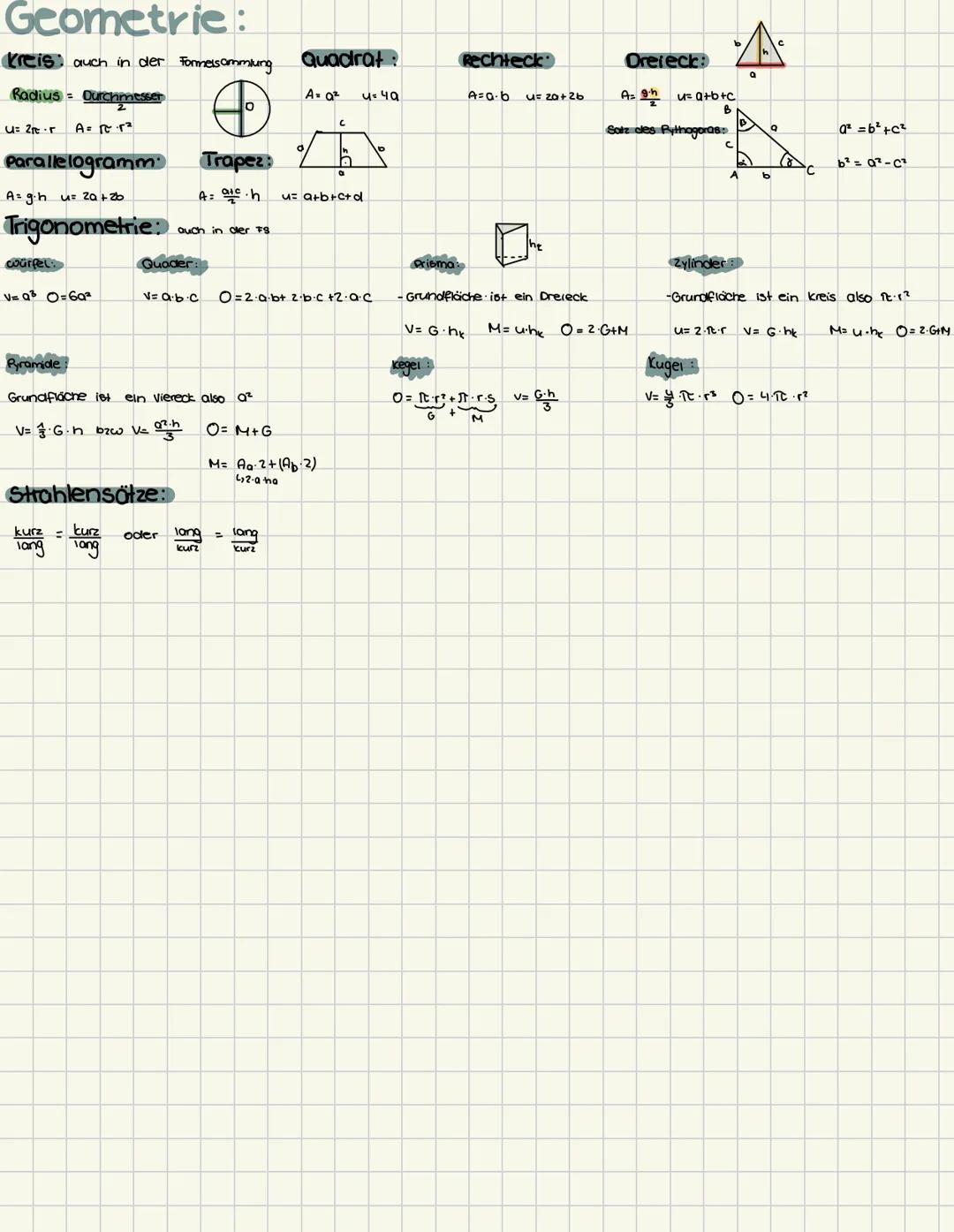 # Algebra:
alles auf einen Blick
Prozent + Zinsrechnung:
Grundcoert/Prozentuoert / Rozentsatz
$G$
%
100
$k$
%
100
$2=\frac{kP}{100}$
$w=