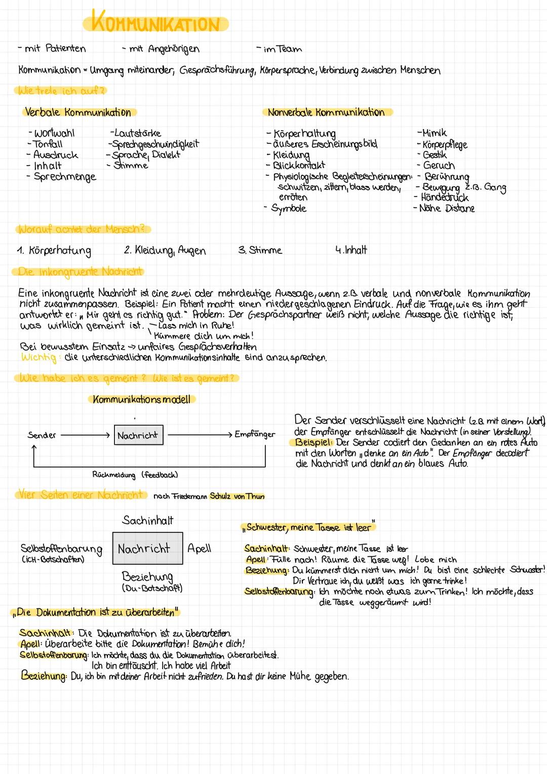 # KOMMUNIKATION
- mit Patienten
- mit Angehörigen
- im Team
Kommunikation - Umgang miteinander, Gesprächsführung, Körpersprache, Verbindun