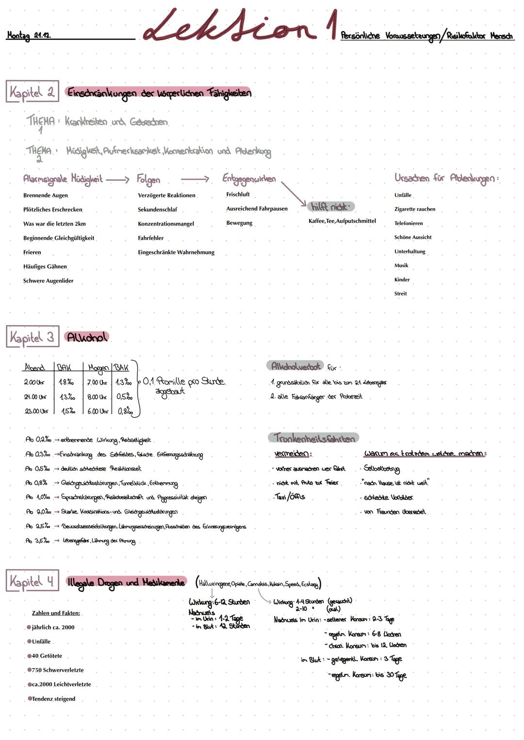 # Notizen
Lektion 1+2
- Telefonieren nur mit Freisprechanlage aber bei ausgeschaltenen Molor
- 3-Skellige Schlüsselzahlen gelten nur in Inl