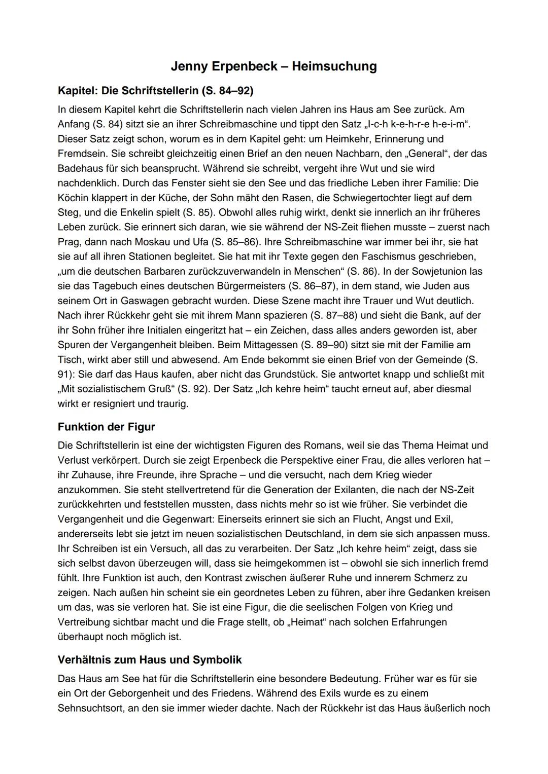 Die Schriftstellerin von Heimsuchung