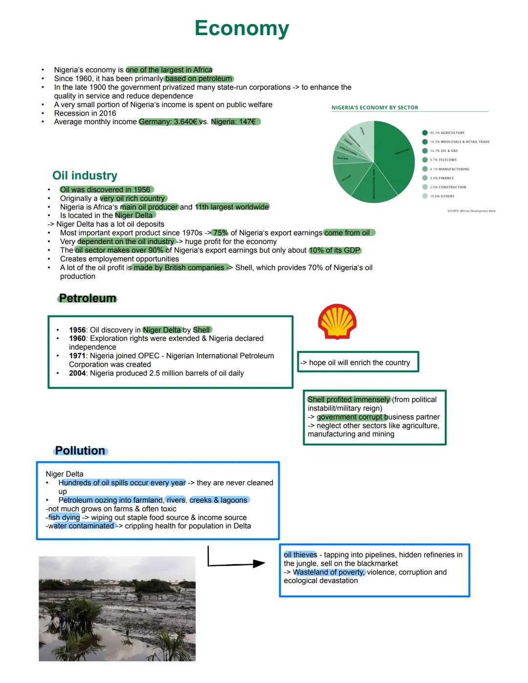 # Englisch LK
Nigeria
Abitur 2025 - Lernzettel # Topics
1. General Information
- Geography
- Flag
2. History
- Pre-colonial era