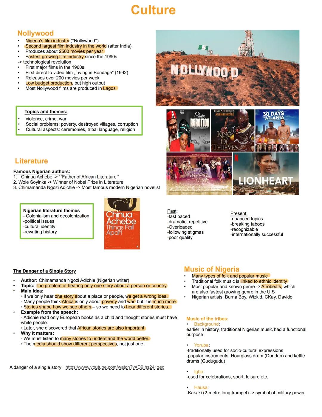 # Englisch LK
Nigeria
Abitur 2025 - Lernzettel # Topics
1. General Information
- Geography
- Flag
2. History
- Pre-colonial era