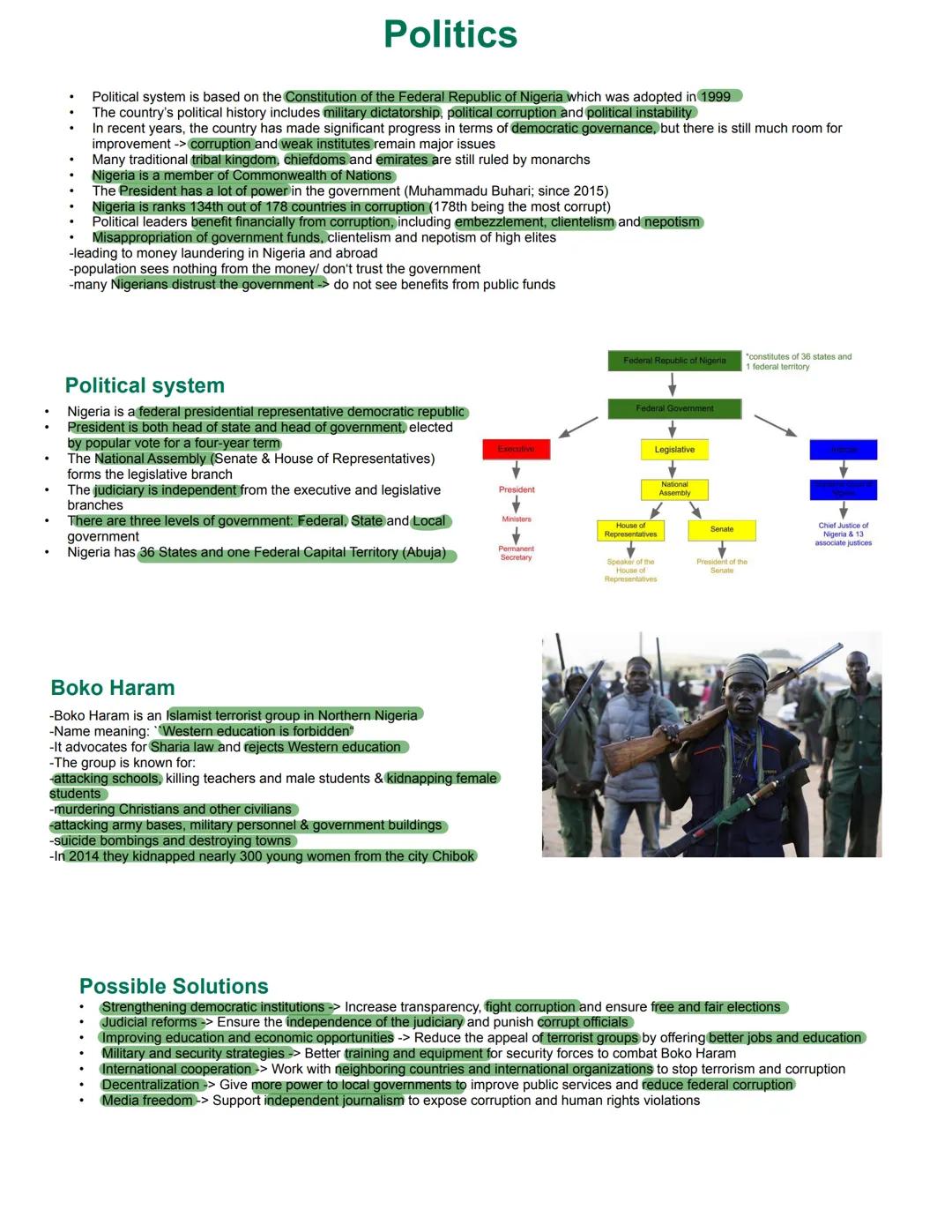 # Englisch LK
Nigeria
Abitur 2025 - Lernzettel # Topics
1. General Information
- Geography
- Flag
2. History
- Pre-colonial era