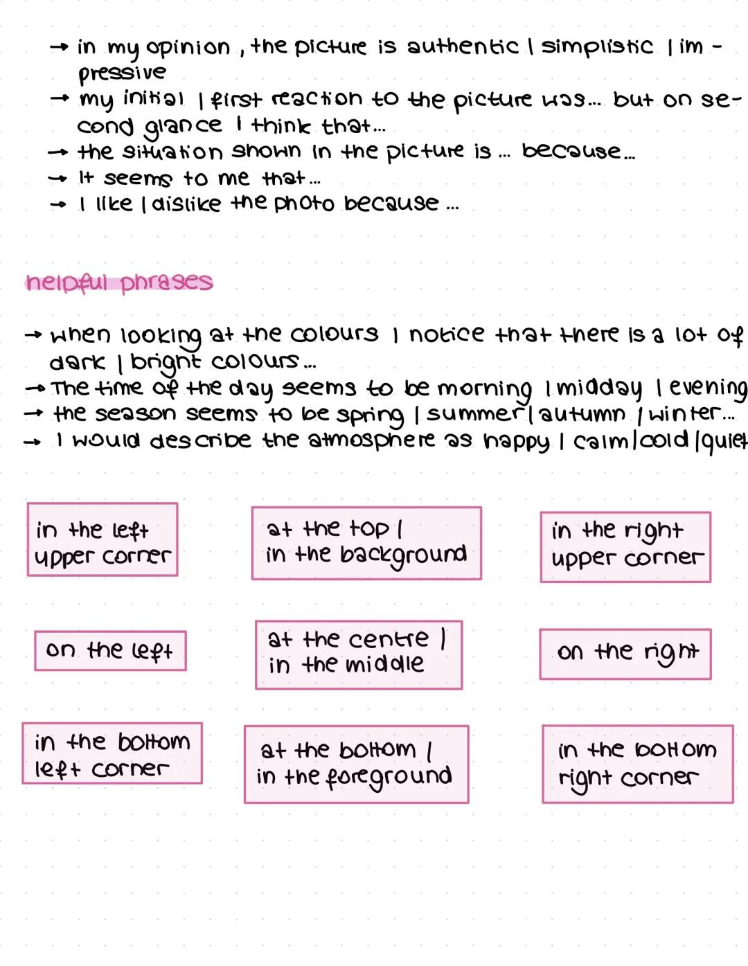 # aval exam
FIRST PART describing pictures
1) First impression of the picture
→ my first thought when seeing the picture was....
→ the p