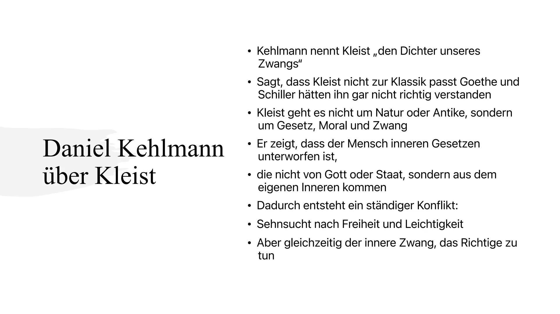Heinrich vom Kleist Inhaltsverzeichnis
• Biografie
• Suche nach Sinn und erste Krisen
• Kleist als Schriftsteller
• Wichtige Themen in Klei