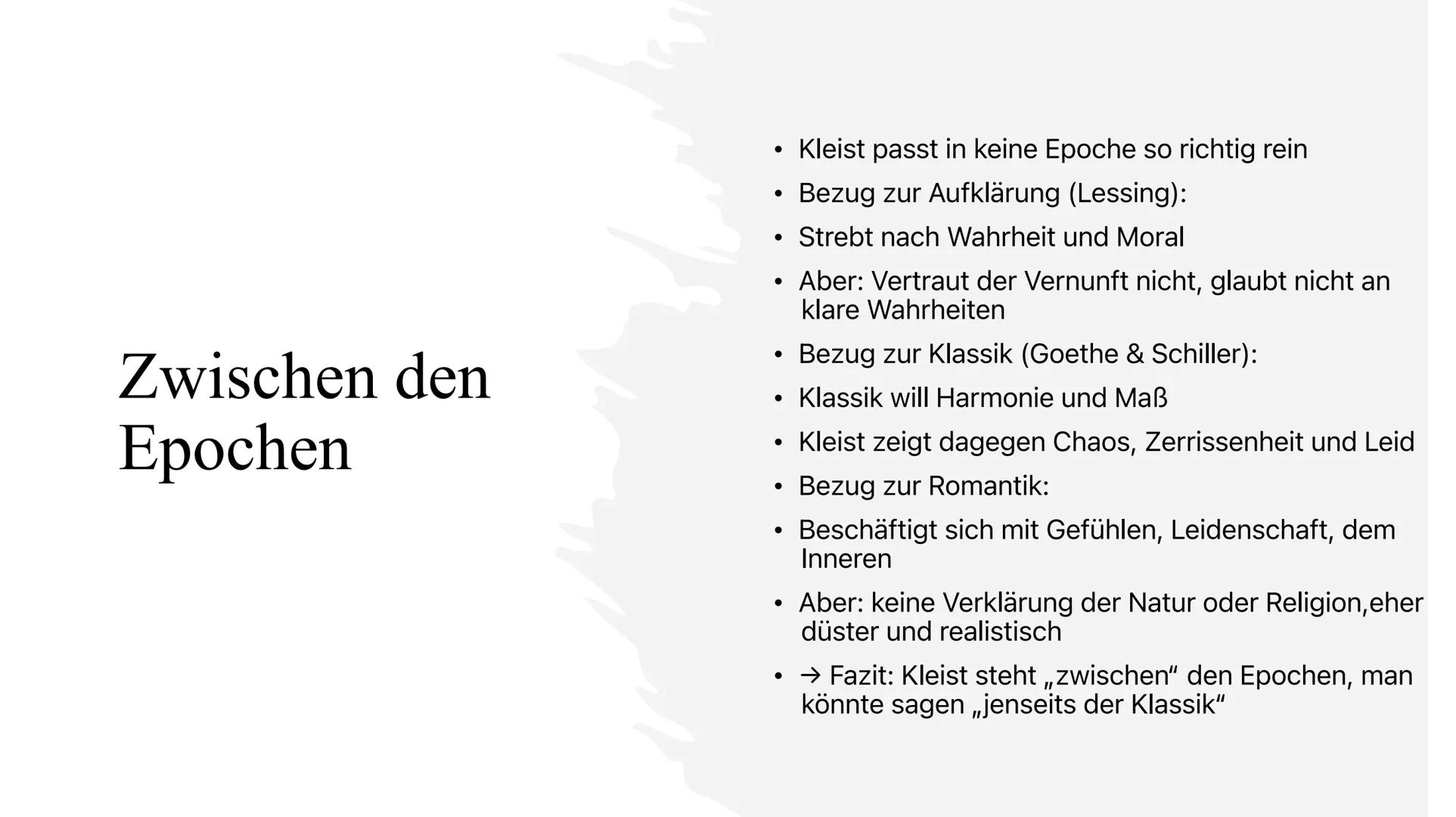 Heinrich vom Kleist Inhaltsverzeichnis
• Biografie
• Suche nach Sinn und erste Krisen
• Kleist als Schriftsteller
• Wichtige Themen in Klei