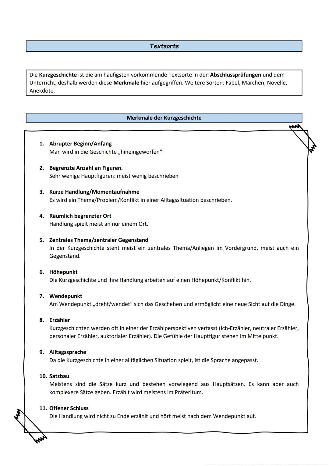# Textbeschreibung Prosa
Die Textbeschreibung Prosa besteht aus drei Teilen: Einleitung, Hauptteil und Schluss.
In jedem dieser Teile werd
