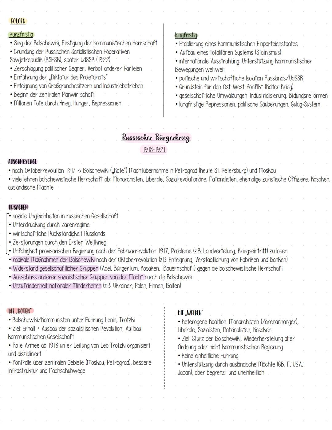 # Machtergreifung der Bolschewiki
URSACHEN DER REVOLUTION:
• soziale Ungleichheit: Kluft zw. Adel/Burgertum, Bauern/Arbeitern
• ruckständ