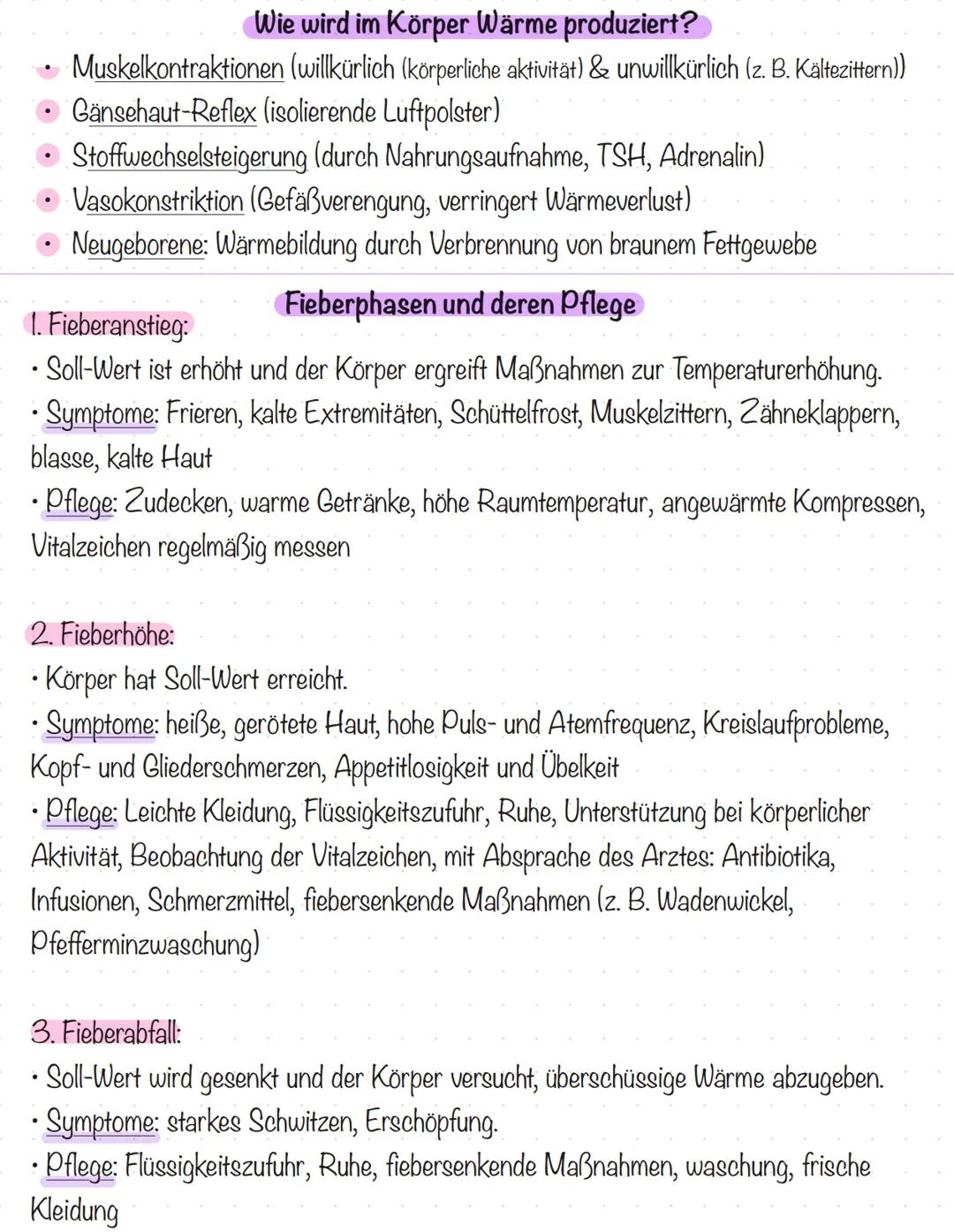 # VITALZEICHEN und HYGIENE
Puls
## Handlungskette Pulsmessung
| Handlungsschritt | Beschreibung |
| --- | --- |
| Vorbereitung | - Materi