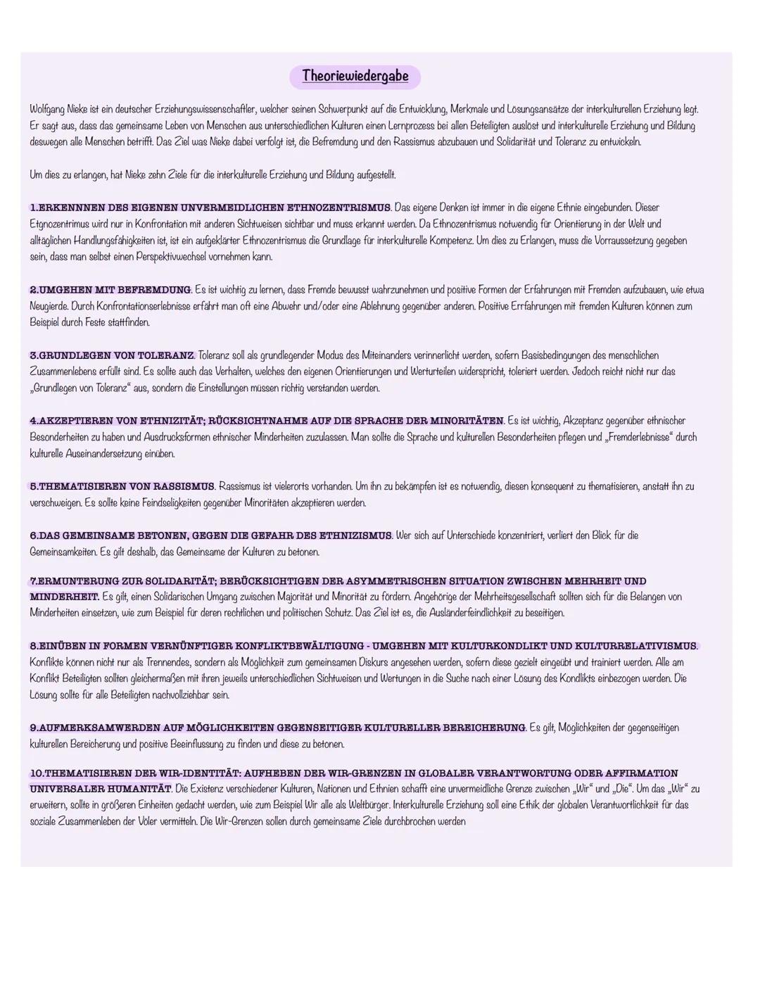 NIEKE
INTERKULTURELLE ERZIEHUNG Biografie
- Wolfgang Nieke
- Geboren: 1948
- Deutscher Erziehungswissenschaftler
- Schwerpunkte: Entwicklung