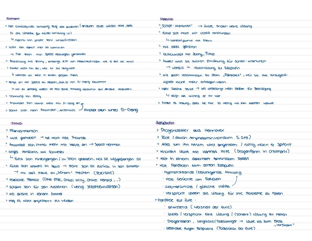 Figuren Steckbriefe - Draußen feiern die Leute
