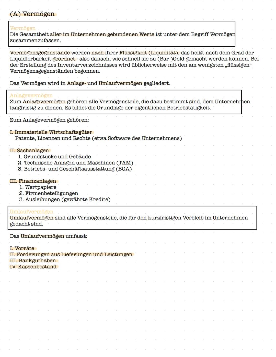 # Lernzettel Rechnungswesen
Inventur, Inventar, Bilanz
Inventur
Definition: vollständige Bestandsaufnahme, Vermögenswerte und Schulden du