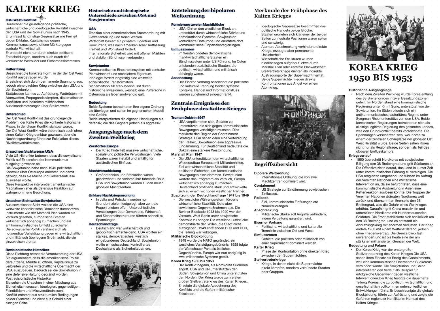 # KALTER KRIEG
Ost-West- Konflikt
*
Bezeichnet die grundlegende politische,
wirtschaftliche und ideologische Rivalität zwischen
den USA und