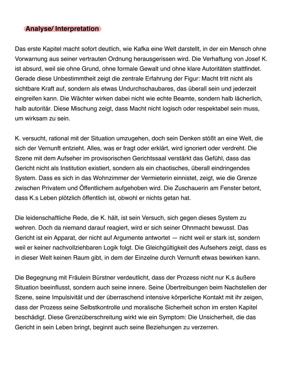 # FRANZ
# KAFKA
# DER
# PROZESS # Kapitel- 1 Verhaftung
Zusammenfassung
Am Morgen seines 30. Geburtstags wird Josef K. überraschend ver