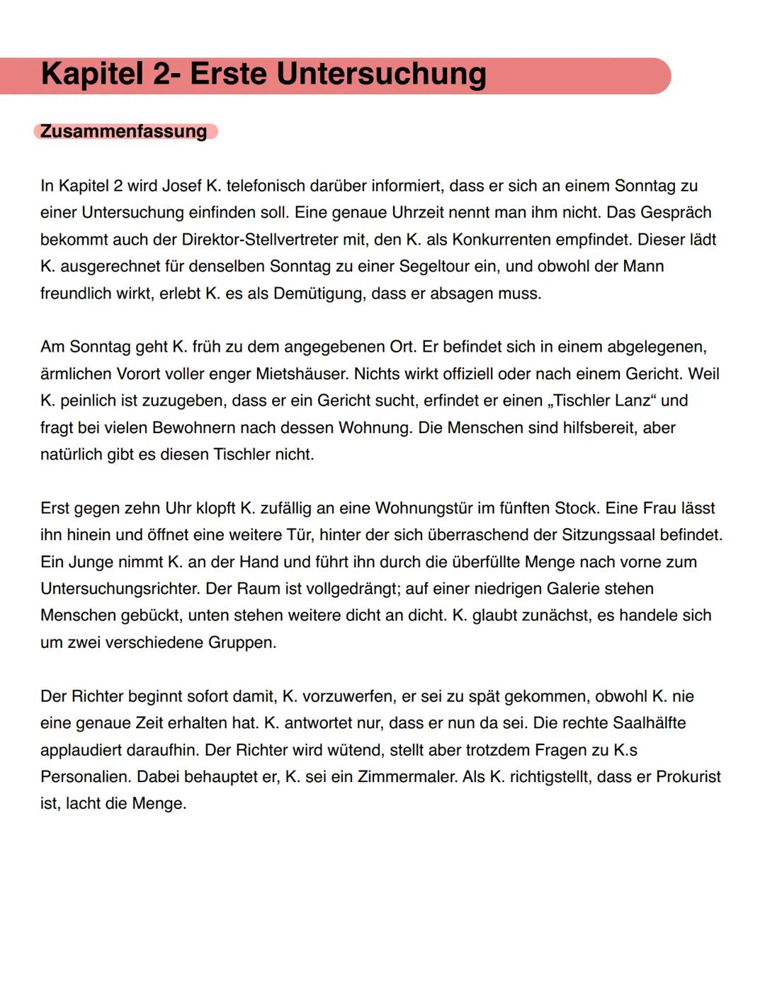 # FRANZ
# KAFKA
# DER
# PROZESS # Kapitel- 1 Verhaftung
Zusammenfassung
Am Morgen seines 30. Geburtstags wird Josef K. überraschend ver