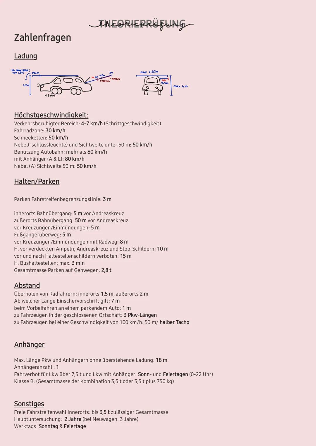 # THEORIERRÜFUNG
# Zahlenfragen
Ladung
2.55m