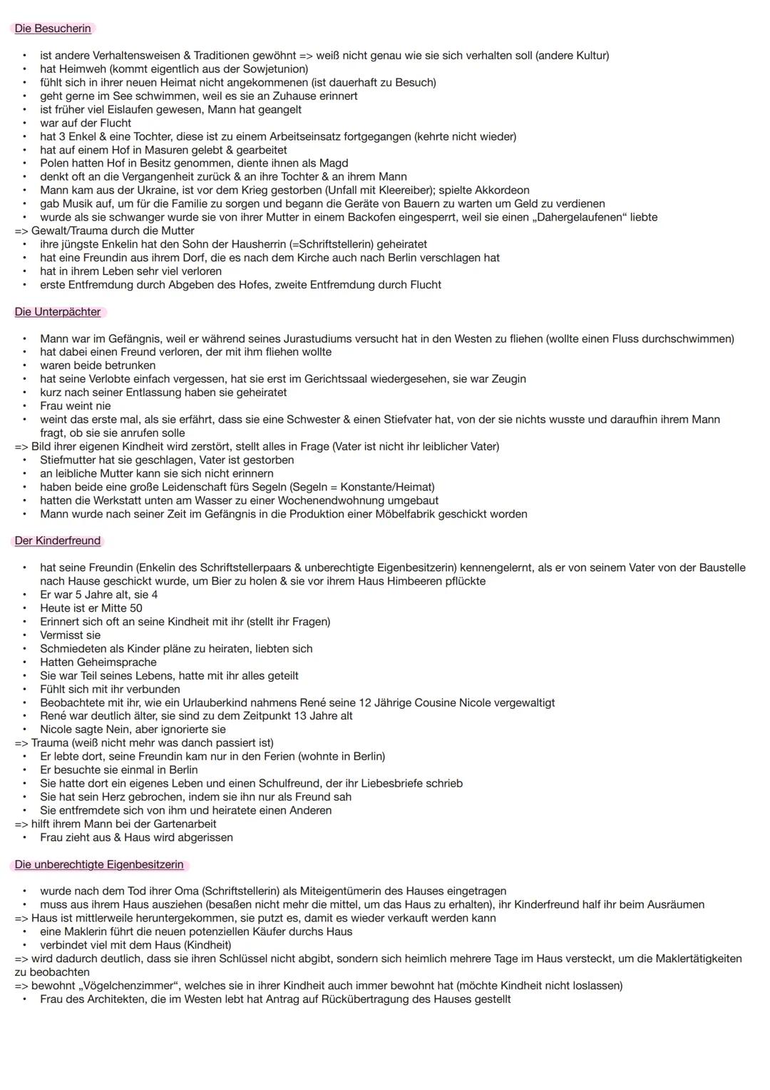 # Zusammenfassung "Heimsuchung" - Jenny Erpenbeck
Der Großbauer und seine 4 Töchter
- strenge Regeln & Traditionen (Hochzeit)
- Schulze ha