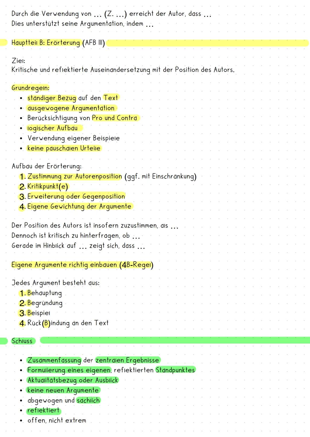 Lernzettel: Textgebundene Erörterung
Was ist eine textgebundene Erörterung?
Eine textgebundene Erörterung ist eine argumentative Schreibfo