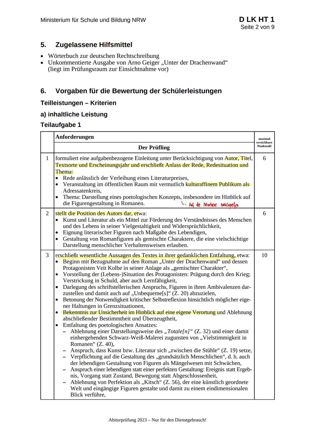 Ministerium für
Schule und Bildung
des Landes Nordrhein-Westfalen
D LK HT 1
Seite 1 von 3
Name:
Abiturprüfung 2023
Deutsch, Leistungskur