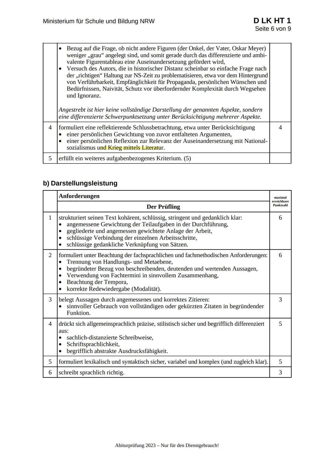 Ministerium für
Schule und Bildung
des Landes Nordrhein-Westfalen
D LK HT 1
Seite 1 von 3
Name:
Abiturprüfung 2023
Deutsch, Leistungskur