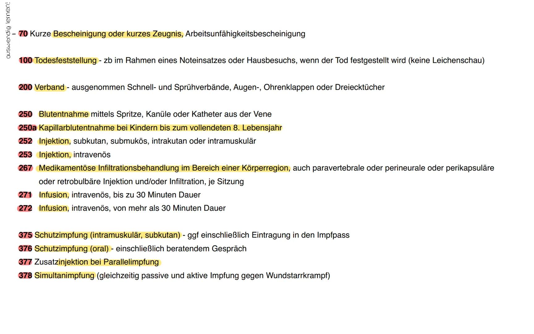 auswendig lernen!
# Abrechnung erbrachter Leistungen – GOÄ
Allgemeine Beratungen und Untersuchungen:
1 Beratung - auch mittels Fernspreche