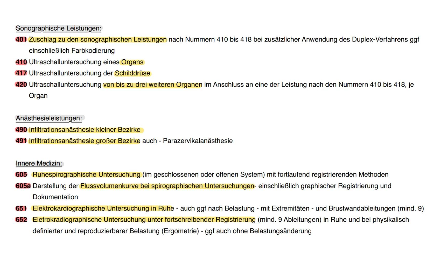 auswendig lernen!
# Abrechnung erbrachter Leistungen – GOÄ
Allgemeine Beratungen und Untersuchungen:
1 Beratung - auch mittels Fernspreche