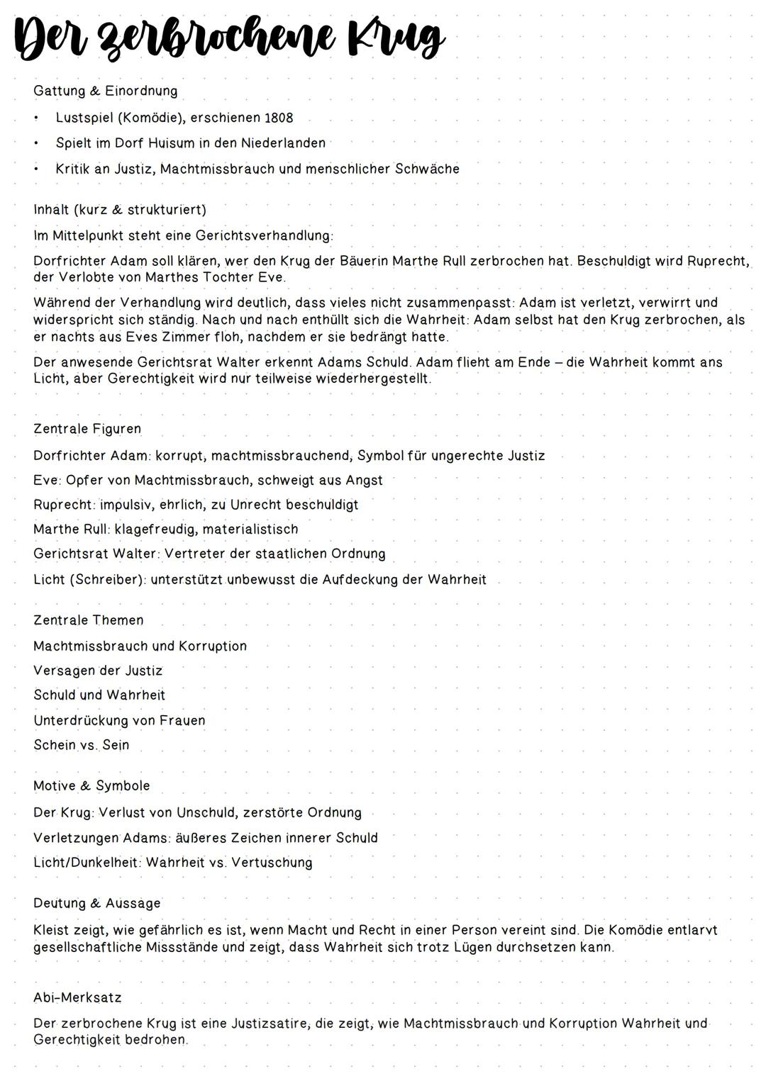 # Interpretation literarischer Texte
Interpretationsaufsatz zu einem Literarischen Werk
- Der Zerbrochene Krug
- Heimsuchung
Kriterien fü