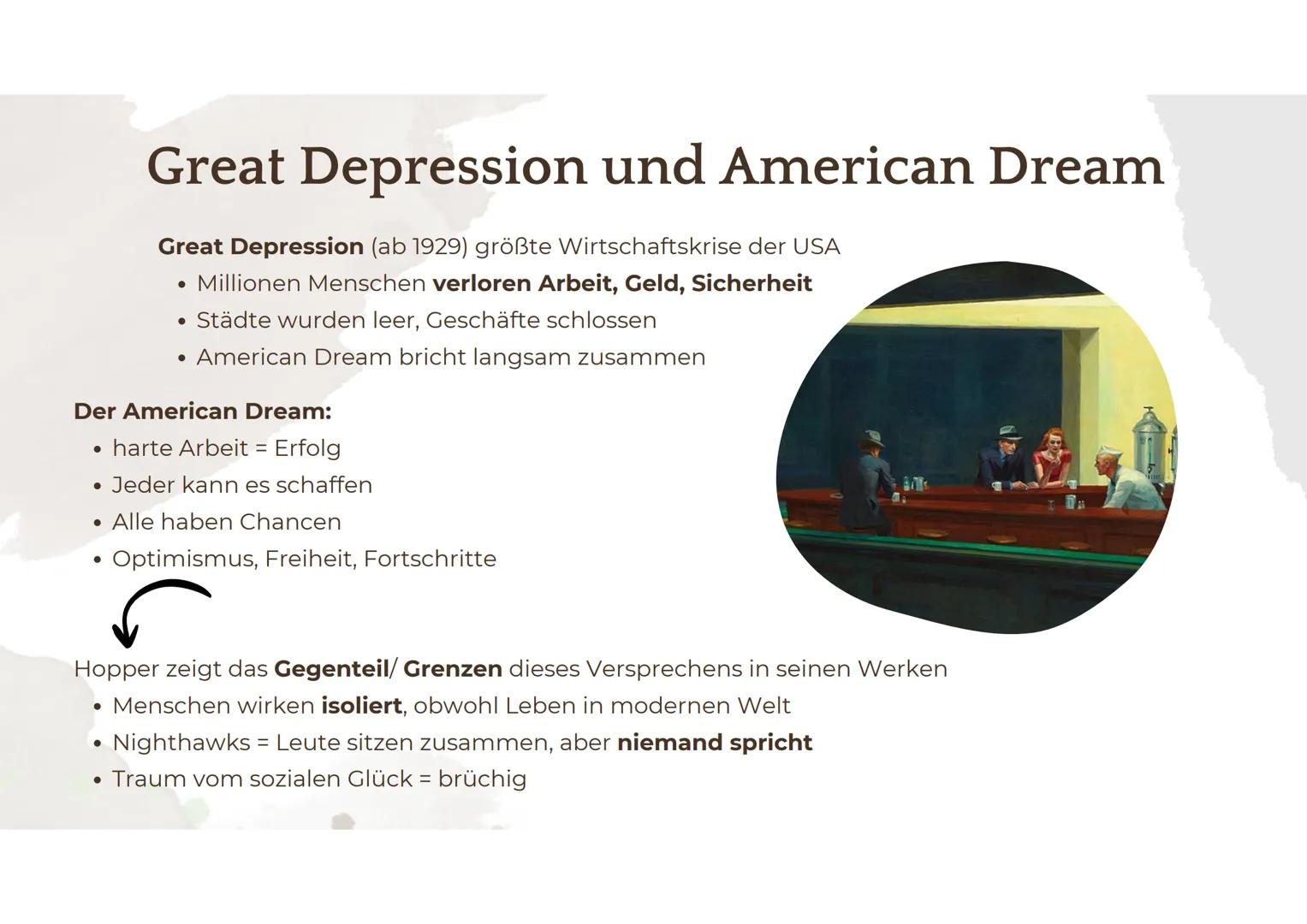 HOPPER # Wer war Edward Hopper?
US-Amerikanischer Maler des Realismus
Fokus: Urbane Einsamkeit, Isolation & moderne Lebenswelt
Aktiv in d