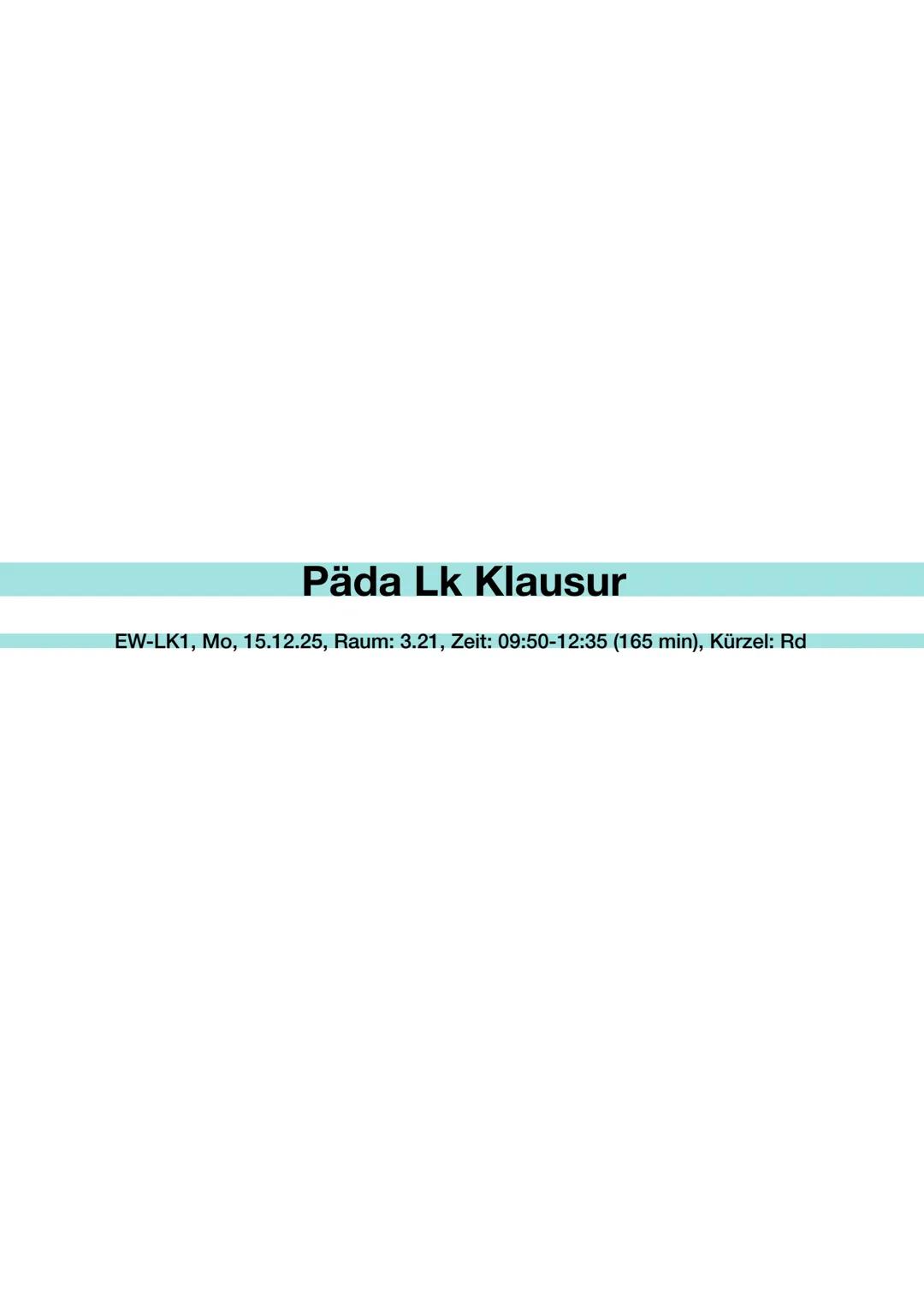 Päda Lk Klausur
EW-LK1, Mo, 15.12.25, Raum: 3.21, Zeit: 09:50-12:35 (165 min), Kürzel: Rd Die psychosoziale Theorie nach Erikson
1. Biograf