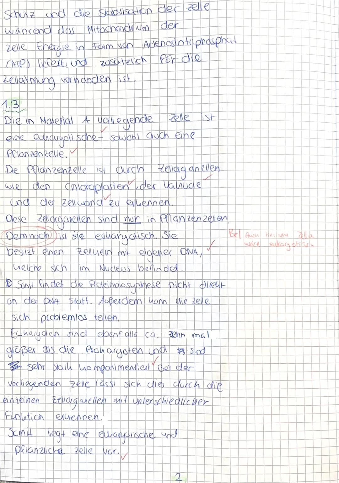 1. Klausur (90 Min.) / 1. HJ
Kurs: Bio GK EF
Name: Viola Miller
Aufgabe 1: Struktur und Funktion spezialisierter Zellen
Aufgaben:
1.1 Ordn
