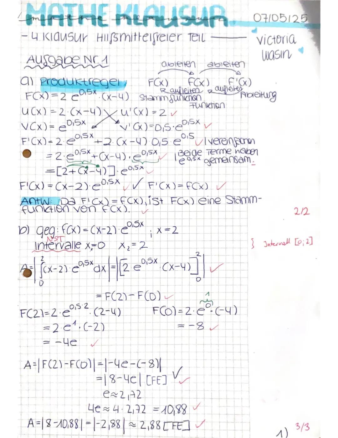 Mathe Q1
Johann-Conrad-Schlaun-Gymnasium
Achten Sie auf die Operatoren der Aufgabenstellungen und auf die formal korrekte Gestaltung Ihrer R