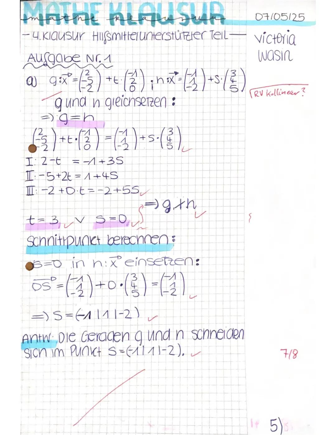 Mathe Q1
Johann-Conrad-Schlaun-Gymnasium
Achten Sie auf die Operatoren der Aufgabenstellungen und auf die formal korrekte Gestaltung Ihrer R