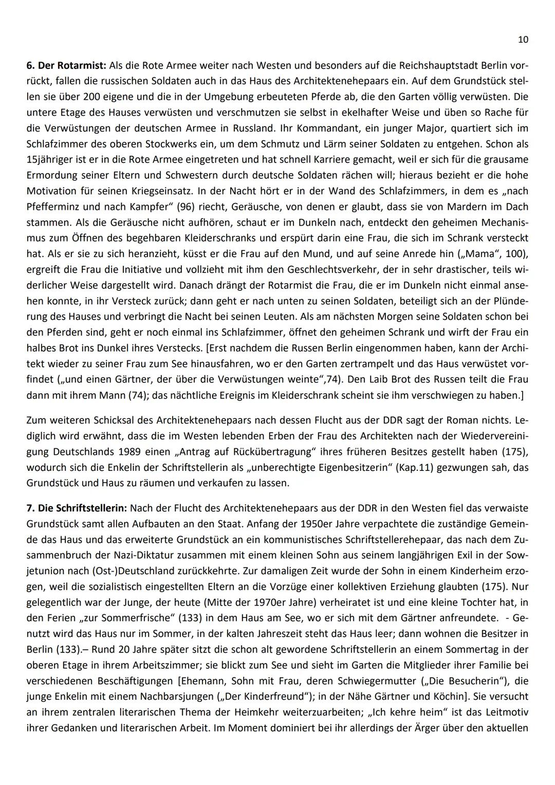 Erläuterungen zu:
1
Jenny Erpenbeck, HEIMSUCHUNG, Roman 2007
(Die in Klammern stehenden Zahlen sind die Seitenzahlen der
Taschenbuchausga