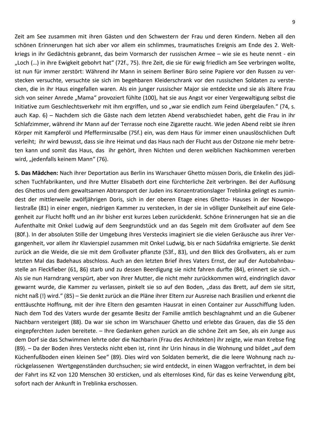 Erläuterungen zu:
1
Jenny Erpenbeck, HEIMSUCHUNG, Roman 2007
(Die in Klammern stehenden Zahlen sind die Seitenzahlen der
Taschenbuchausga