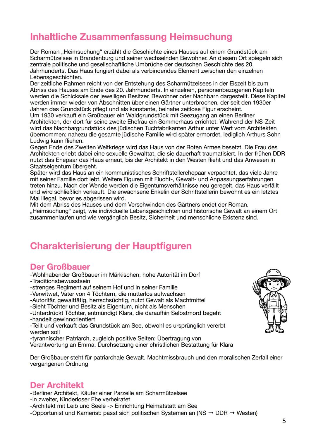 # Deutsch J2.1 Klausur 2 - Literarische Erörterung -
Heimsuchung - Jenny Erpenbeck
Inhaltsverzeichnis
1 Klausurformat
Inhaltliche Zusammen