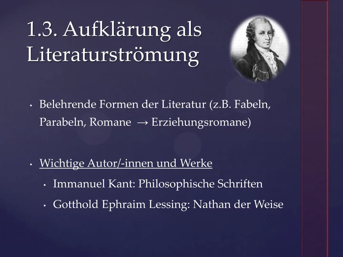 ## Nathan der Weise und das Zeitalter der Aufklärung
### Das Zeitalter der Aufklärung
#### Allgemeingeschichtlicher Hintergrund
- Starke