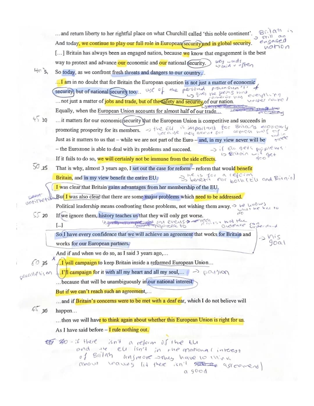 <h2>Aufgabenstellung Teil I</h2>
<h3>Summarize David Cameron's Characterization of the British and their Connection to the EU</h3>
<p>In hi