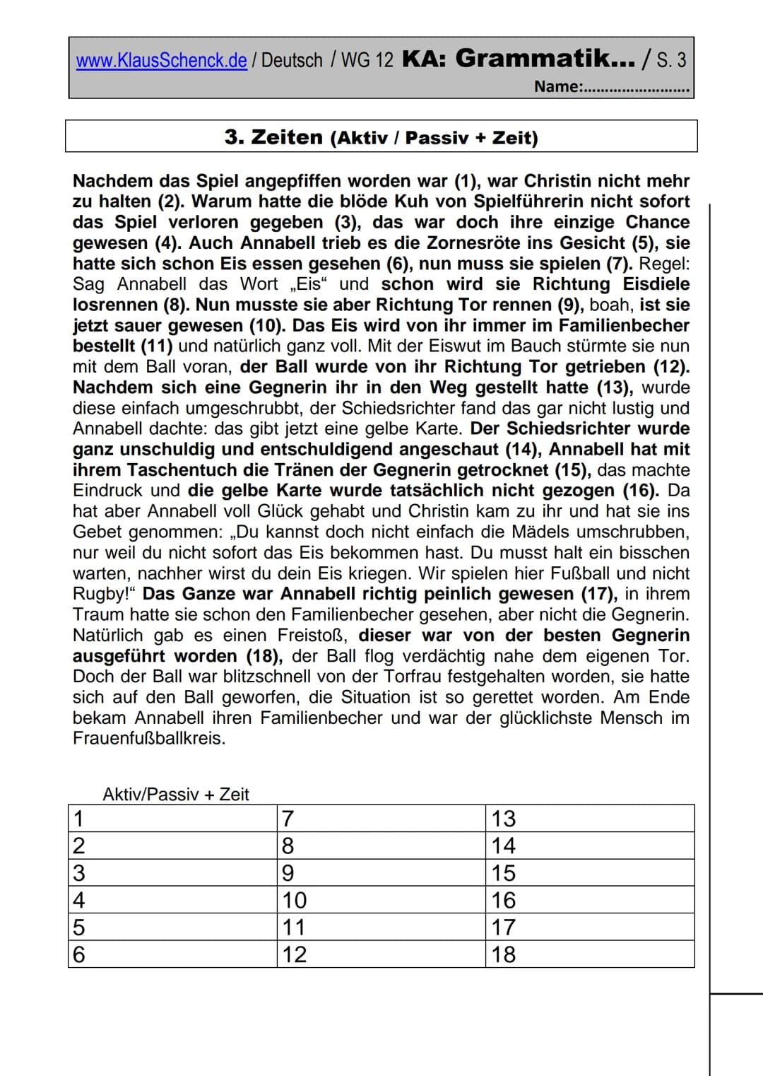 # Notenraster / 2er-Schritte
Fehler / Note
| Fehler | Schüler | Note | NP |
|---|---|---|---|
| 0 | | 1,0 | 14 |
| 1-2 | | 1,5 | 13 |
| 3-
