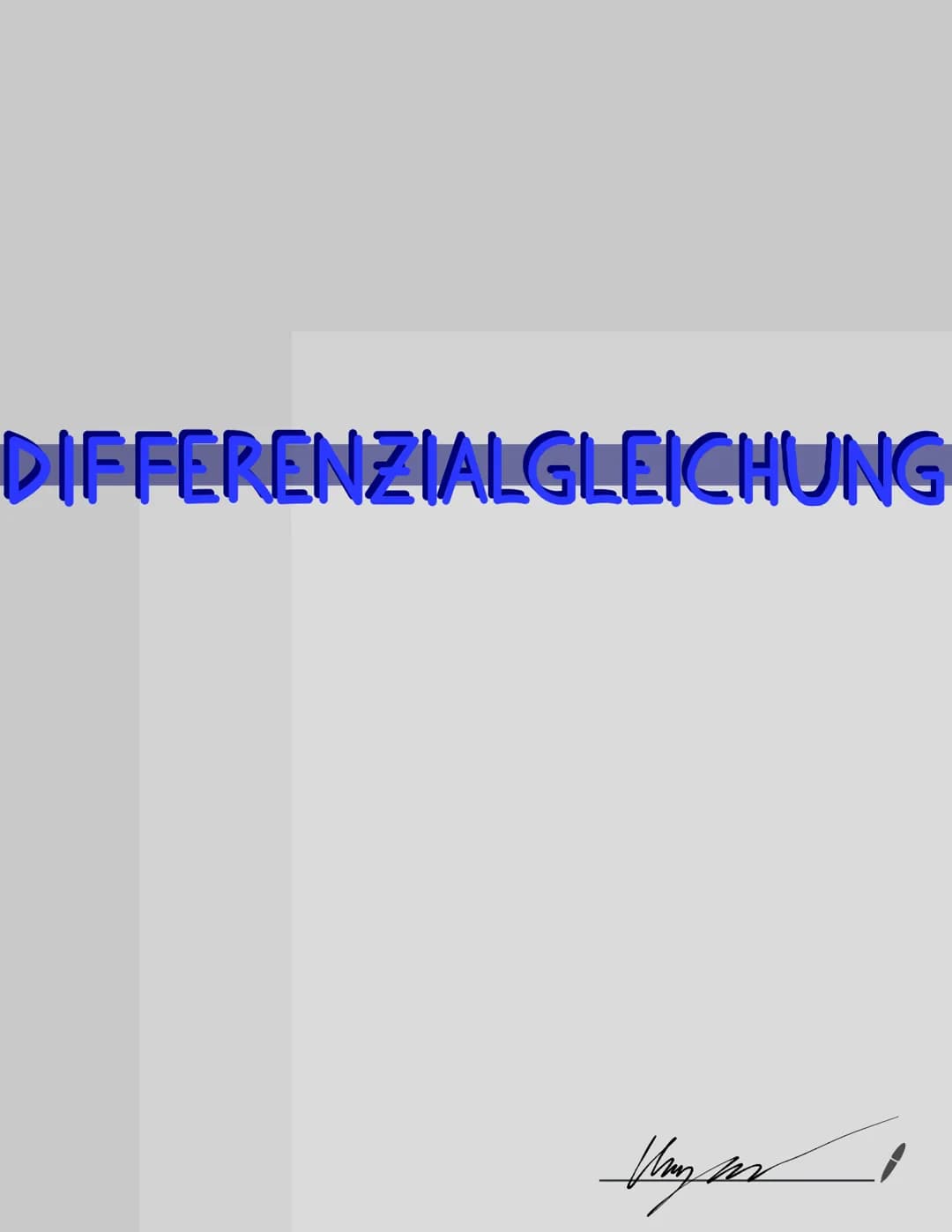 DIFFERENZIALGLEICHUNG # DIFFERENZIALGLEICHUNG
## 1. Ableitungsregeln
### 1. Elementarregeln
1. $f(x) = x^5$
$f'(x) = 5x^4$
$f(x)