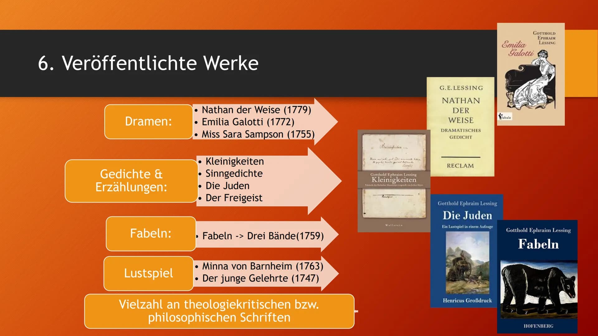 Gotthold Ephraim Lessing
Ein deutscher Schriftsteller der Aufklärung
Vortrag von
Präsentation von # Inhalt
1. Epoche der Aufklärung
2. Biogr