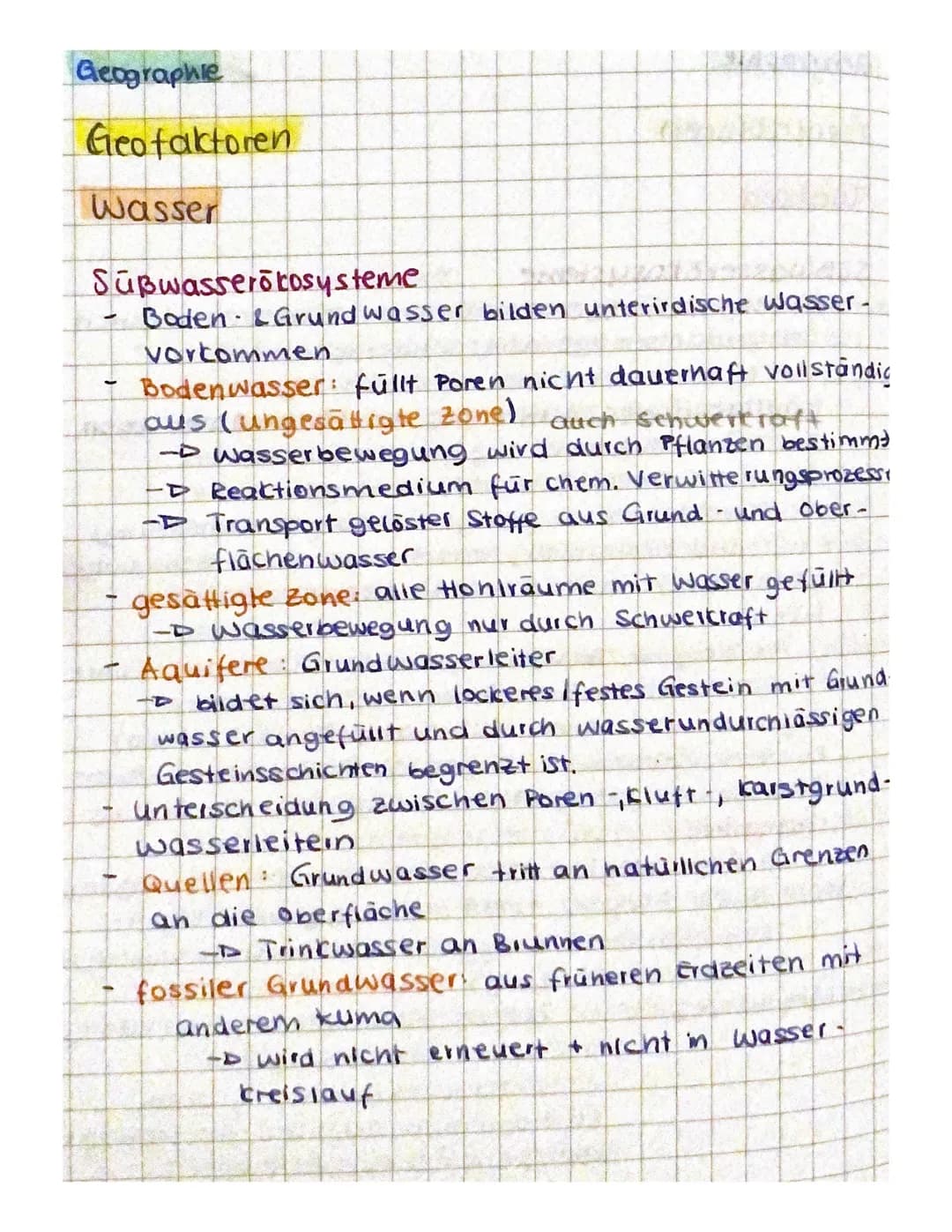 # Geographie
## Geofaktoren
### Wasser
### Wasserknappheit
- nur geringer Anteil von 3% Süßwasser für den menschlichen Gebrauch
- Wasserress