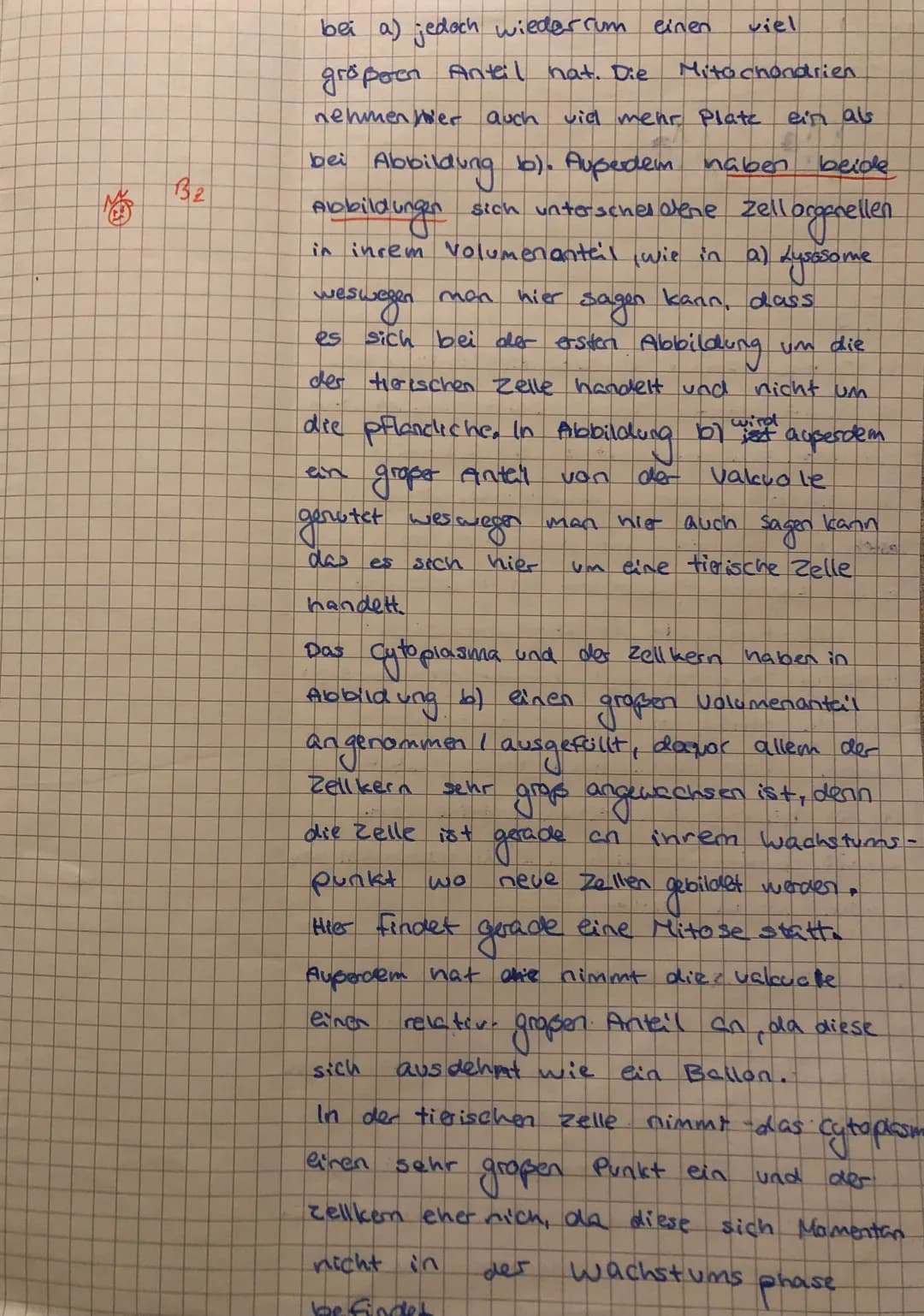 Name des Schülers/der Schülerin
## Aufgabe 1: Zellorganellen und Zellaufbau
Erwartungen
Der Schüler/Die Schülerin...
1.1 ...beschriftet d