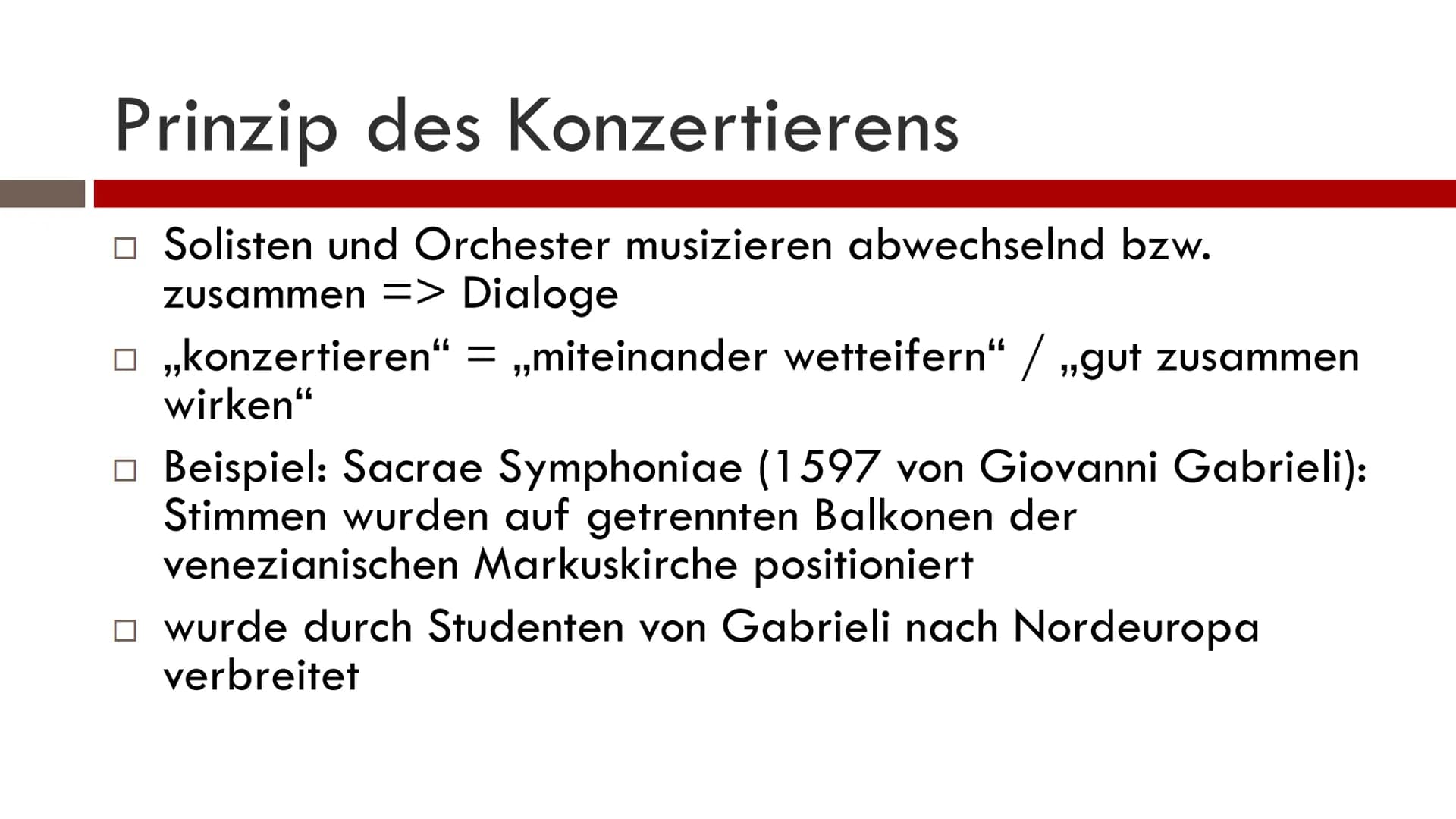 # GFS: Barock: Das Konzert
## Allgemein:
- 1600-1750
- Aus den portugiesischen Wörtern "pèrola barroca" (unebene Perle)
- → Kitschige Epo