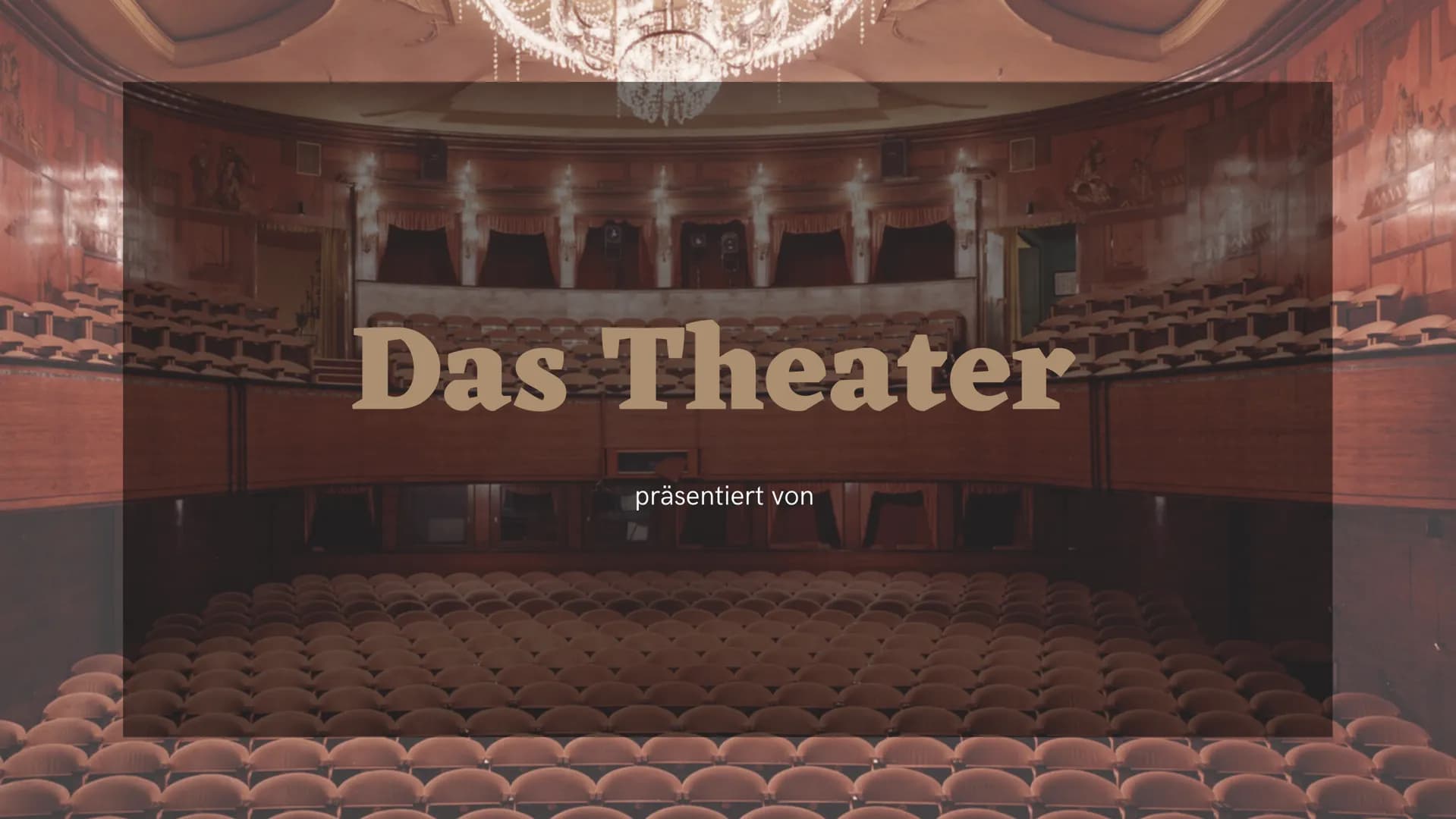 # Das Theater
## Gliederung
1. Entstehung
2. Die Sparten des Theaters
3. Das Sprechtheater
4. Bertold Brecht
5. Das epische Theater nach Bre
