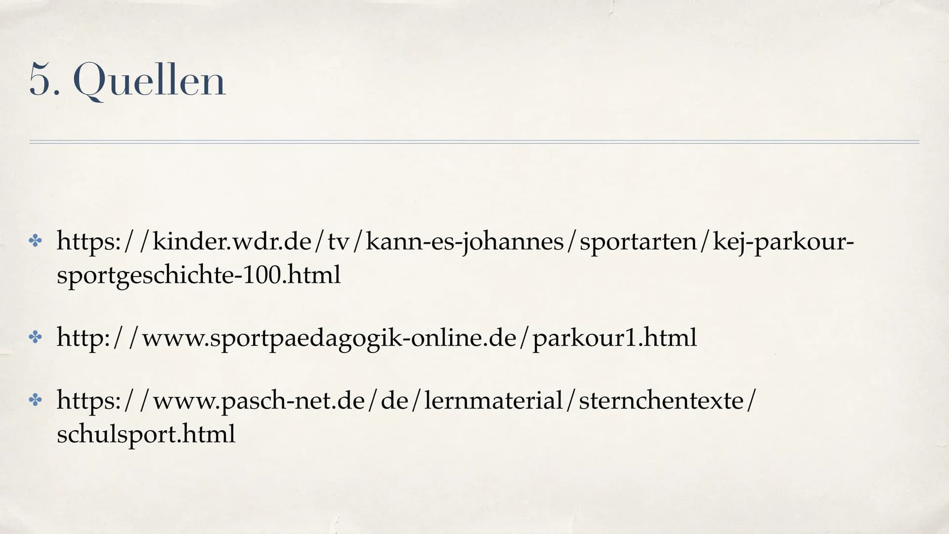 Le Parkour
Von Pepe, Fiona, Nina, Melda ; EF; Sport G4 Dudek # Inhalt
* 1.1.Ursprung des Parkour
* 1.2. Geschichte des Parkour
* 2.Trendspor