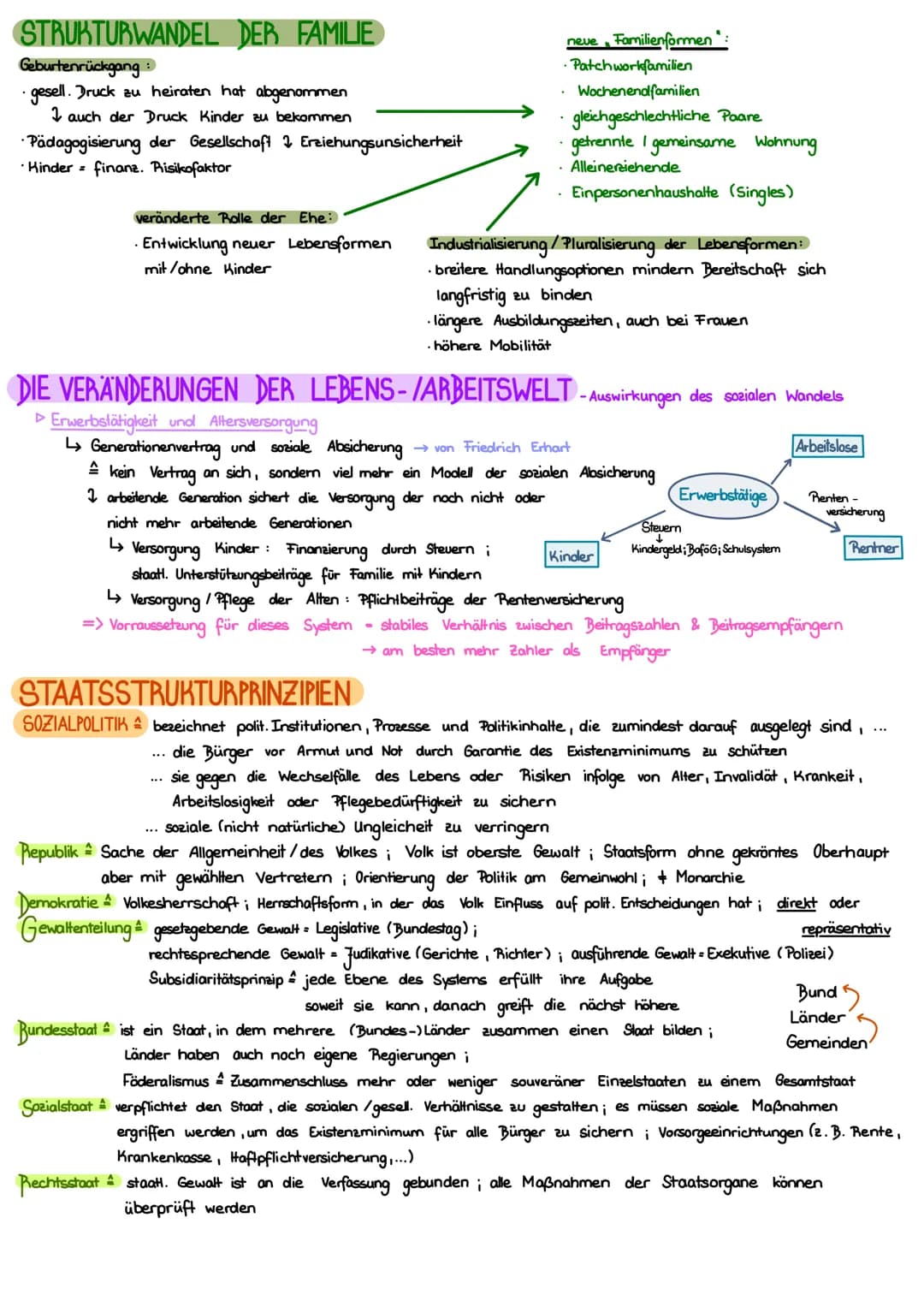 # SOZIALER WANDEL & SOZIALSTRUKTUR
## Gesellschaft
* beschreibt ein modellhaftes Konstrukt, dass der besseren Vorstellung und Untersuchung p